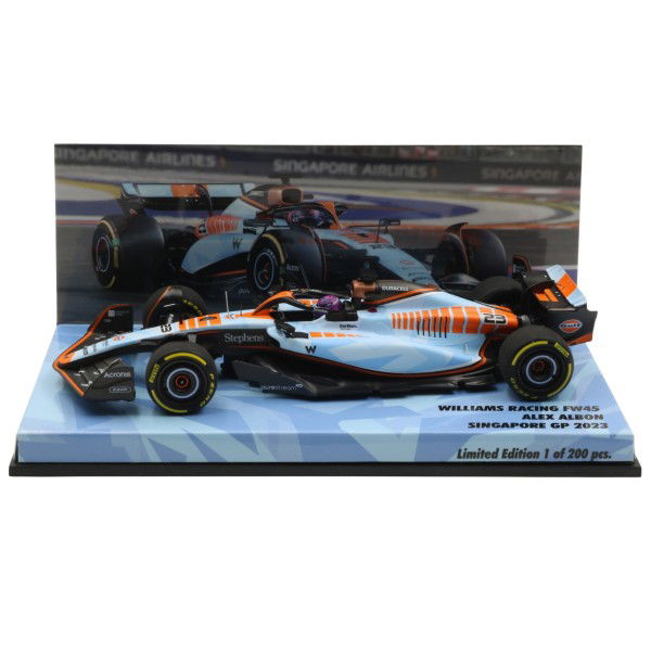 Alexander Albon Williams Racing FW45 Formel 1 Singapur GP 2023 1:43