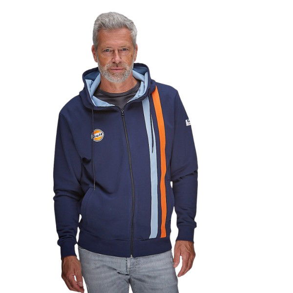 Gulf Zip Hoodie Since 1901 navy