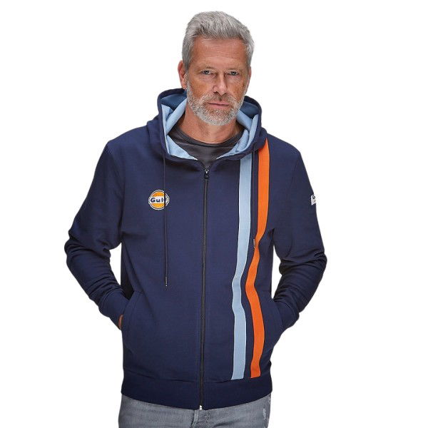Gulf Zip Hoodie Since 1901 navy