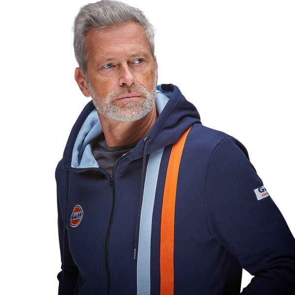 Gulf Zip Hoodie Since 1901 navy