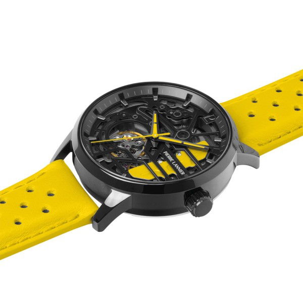 Paddock Damen Armbanduhr Leder gelb