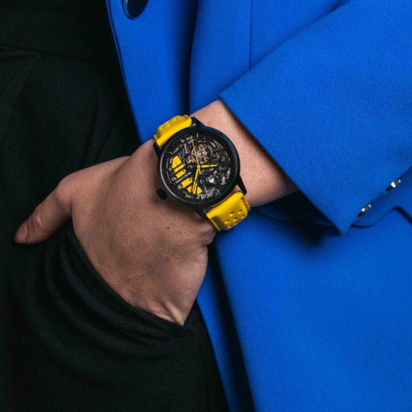 Paddock Montre femme cuir jaune