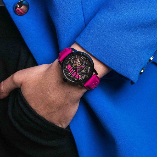 Paddock Reloj mujer cuero rosa
