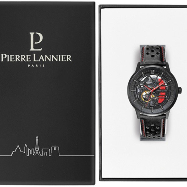 Paddock Montre cuir rouge