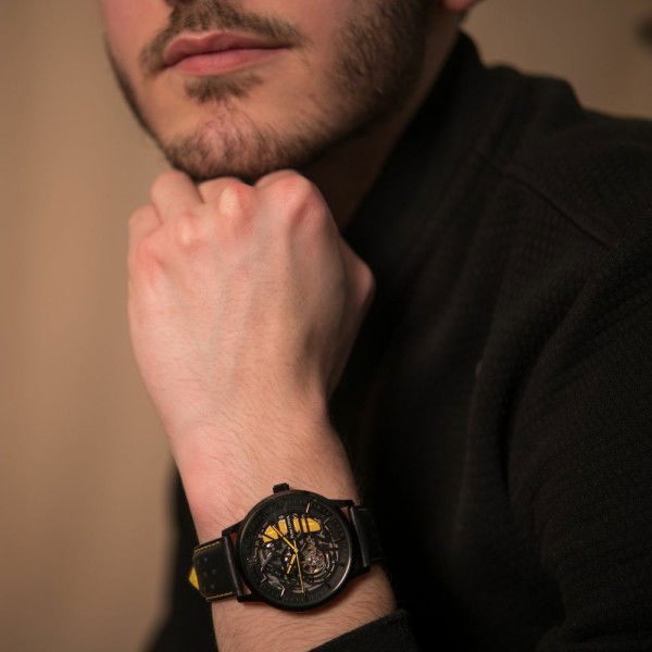 Paddock Reloj cuero amarillo