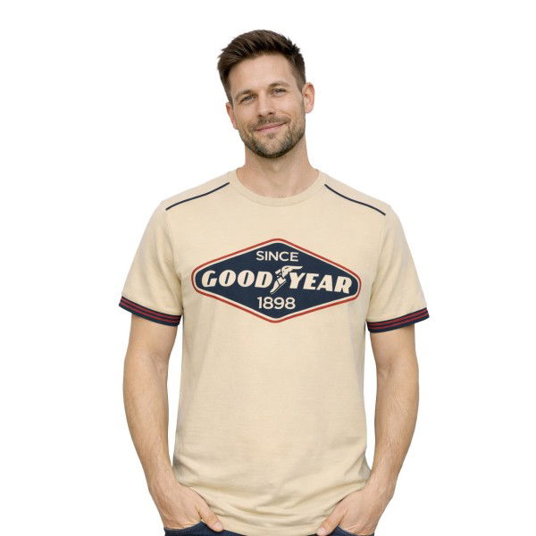 Goodyear T-Shirt Palo Alto Vintage sand