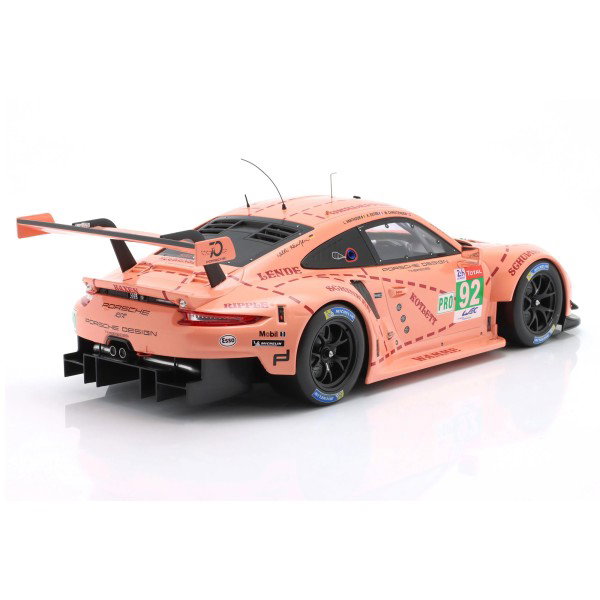 Porsche 911 RSR #92 Class Winner LMGTE Pink Pig 24h Le Mans 2018 1/12
