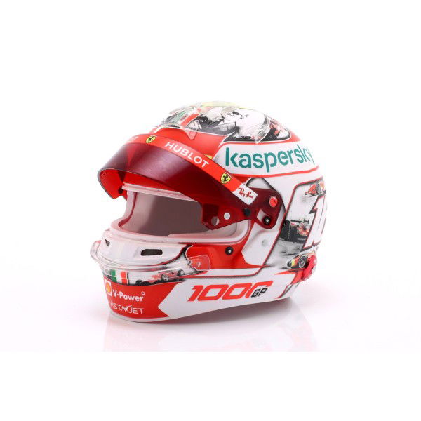 Charles Leclerc casco in miniatura 1000th Ferrari GP Formula 1 2020 1/5