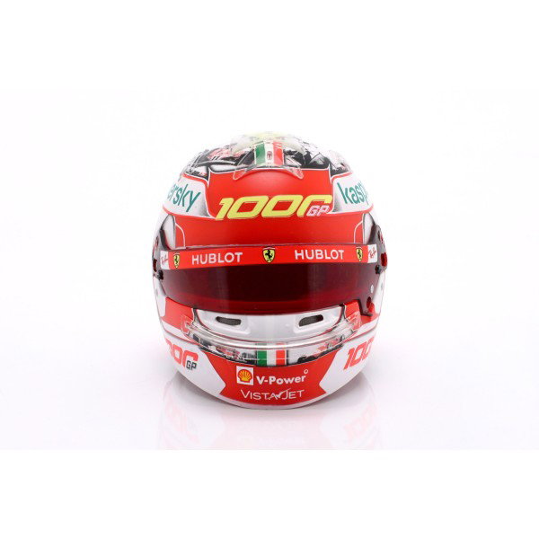 Charles Leclerc Casco en miniatura 1000th Ferrari GP Fórmula 1 2020 1/5