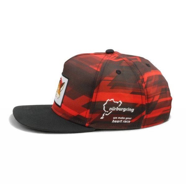 Nürburgring Gorra para niños Legend Flat Brim rojo/negro