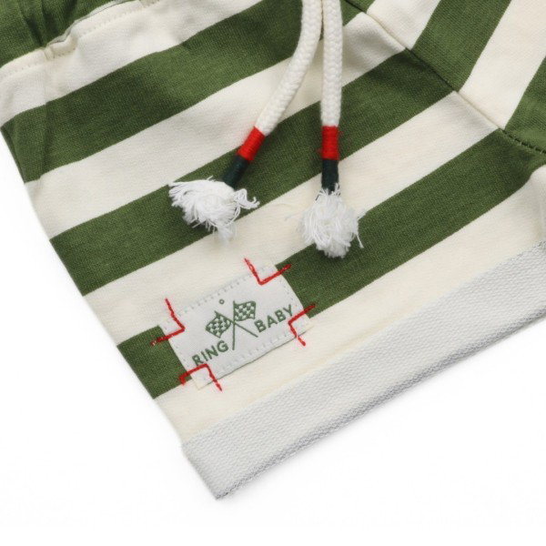 Nürburgring Pantalones cortos bebé Stripes verde/beige