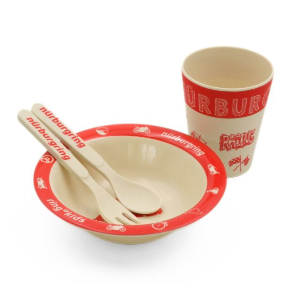 Nürburgring Kids dinnerware set white/red