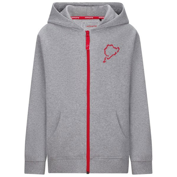 Nürburgring Kids Hooded Sweatjacket Happy grey