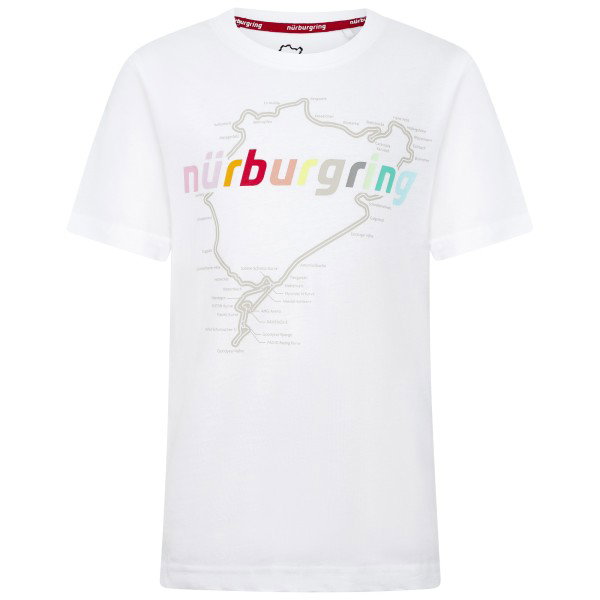 Nürburgring Camiseta para niños Racetrack blanco