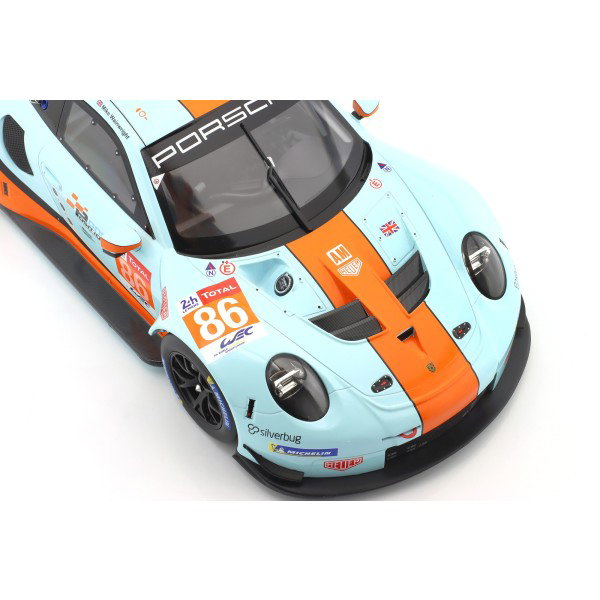 Porsche 911 (991) RSR Gulf #86 24h LeMans 2018 1:12