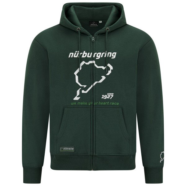 Nürburgring Giacca con cappuccio Pitstop verde