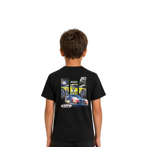 24h Nürburgring/Spa Kinder T-Shirt 2026 schwarz