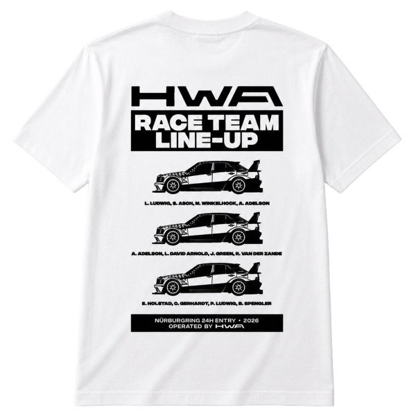 HWA T-Shirt 24h Driver Line-up
