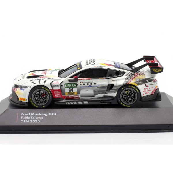Ford Mustang GT3 HRT #64 Fabio Scherer DTM 2025 1:43 White Version