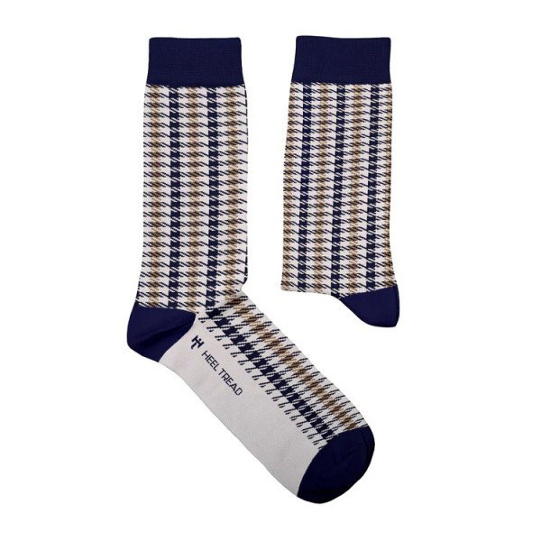 Pepita Calcetines navy/beige