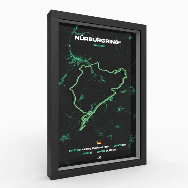3D Poster Nürburgring Racetrack grün A3