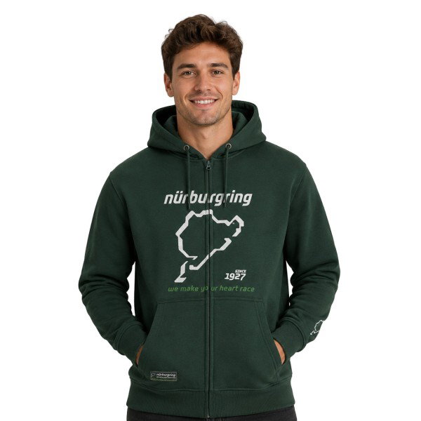 Nürburgring Hooded Sweatjacket Pitstop green