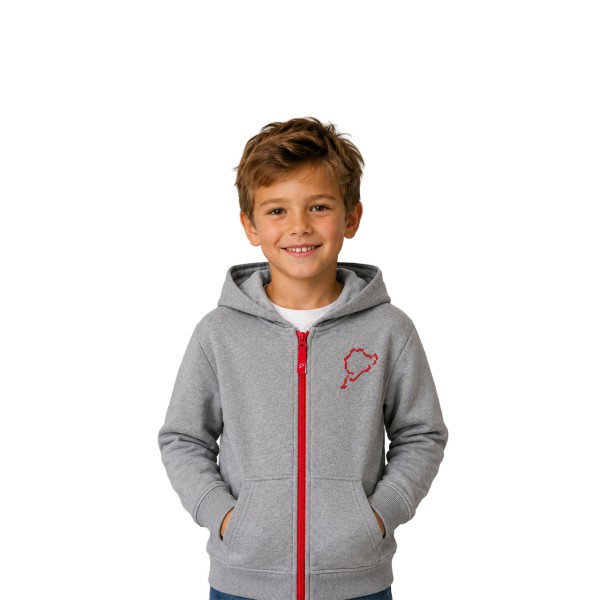 Nürburgring Chaqueta con capucha para niños Happy gris