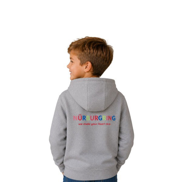 Nürburgring Kids Hooded Sweatjacket Happy grey