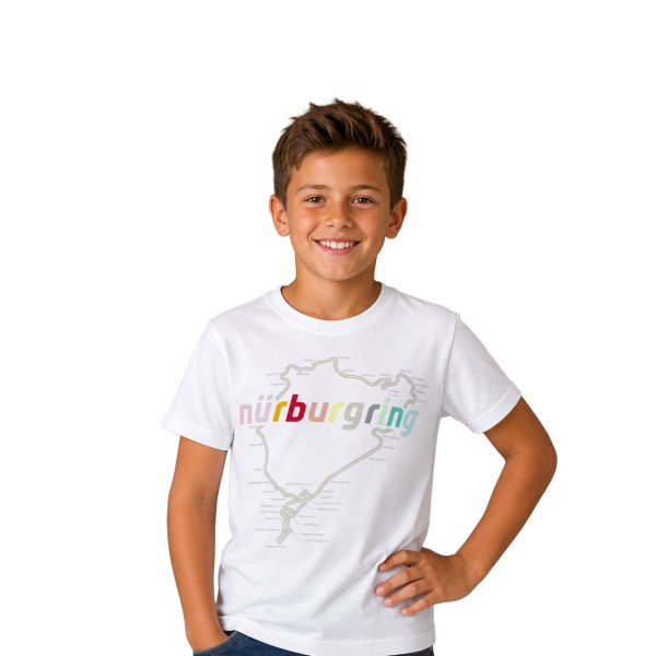 Nürburgring Kids T-Shirt Racetrack white