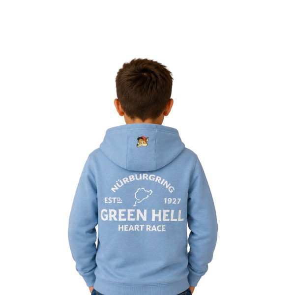Nürburgring Kids Zip Hoodie Technical blue