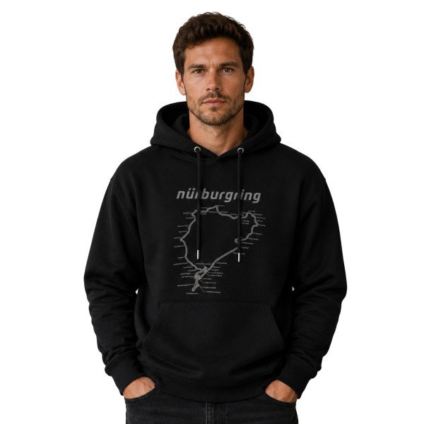 Nürburgring Hoodie Racetrack black