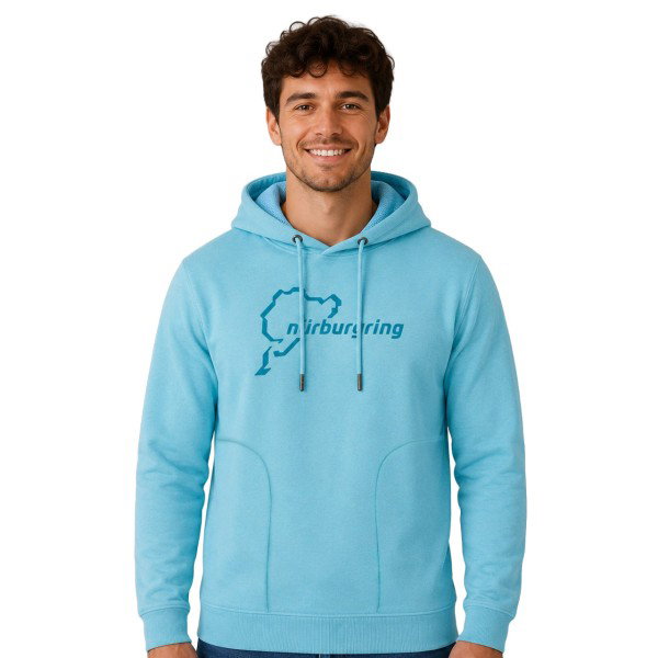Nürburgring Kapuzenpullover Logo blau
