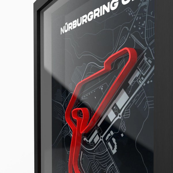 Póster 3D Nürburgring GP Track rojo A3