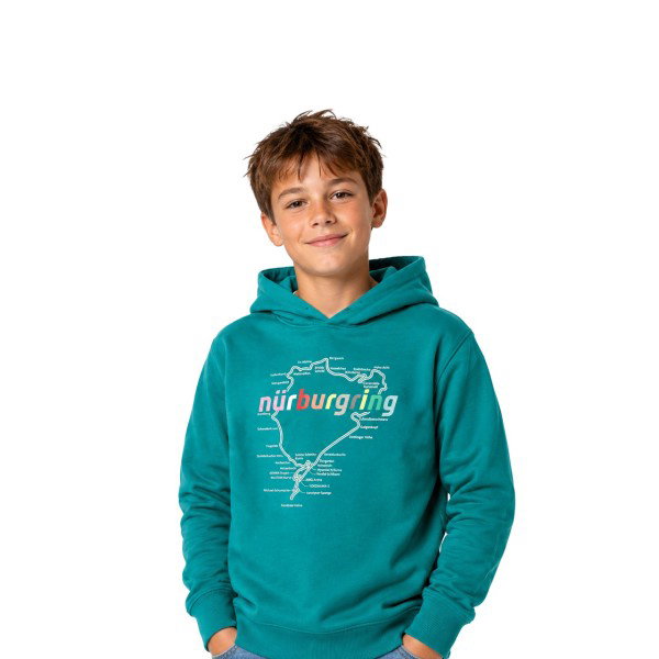 Nürburgring Kids Hoodie Racetrack blue