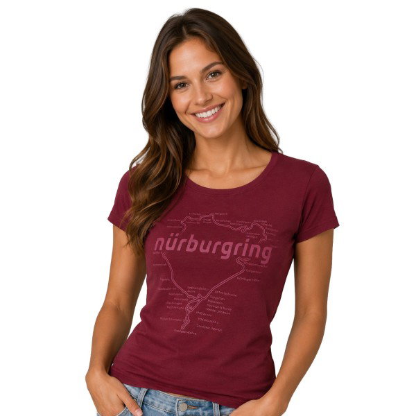Nürburgring Ladies T-Shirt Racetrack red