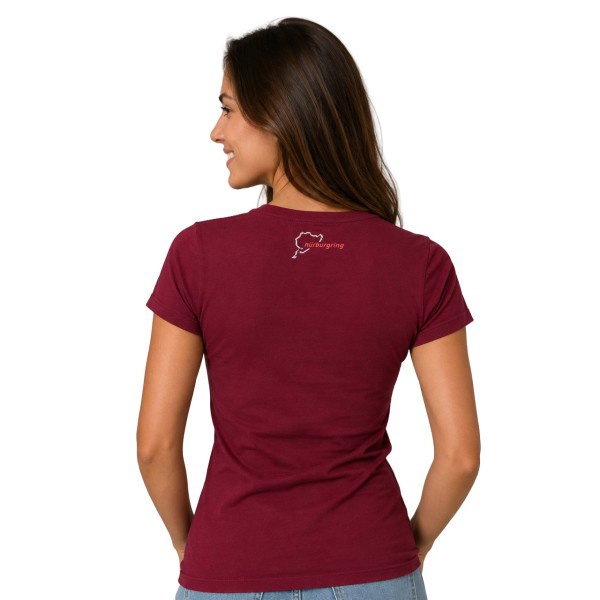 Nürburgring T-Shirt Femmes Racetrack rouge