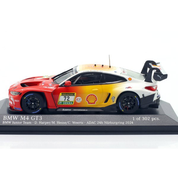 BMW M4 GT3 Team RMG #72 24h Nürburgring 2024 Harper, Hesse, Weerts 1/43
