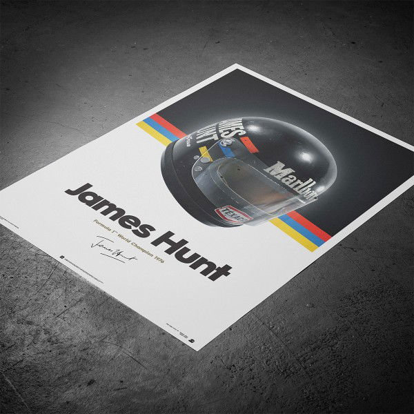 James Hunt - Helmet - 1976 - Poster