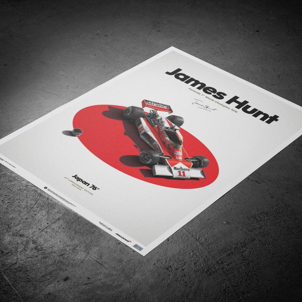 James Hunt - McLaren M23 - Japón - GP japonés - 1976 - Cartel limitado