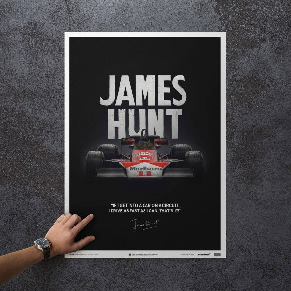 James Hunt - McLaren M23 - Citation - GP du Japon - 1976 - Affiche limitée