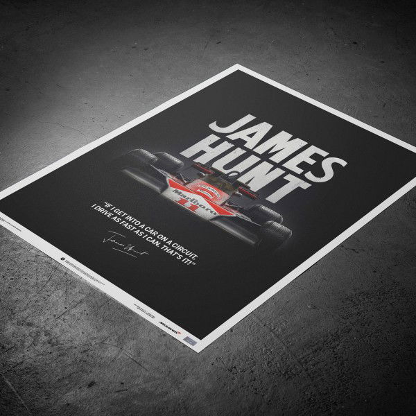 James Hunt - McLaren M23 - Zitat - Japan GP - 1976 - Limited Poster