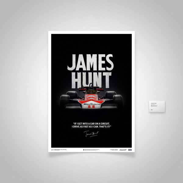 James Hunt - McLaren M23 - Citazione - GP del Giappone - 1976 - Poster limitato