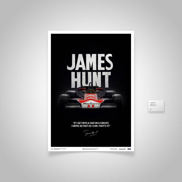 James Hunt - McLaren M23 - Cotización - GP Japonés - 1976 - Póster Limitado