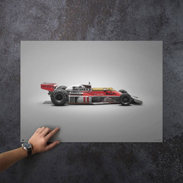 James Hunt - McLaren M23 - GP del Giappone - 1976 - colori della velocità