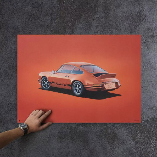 Cartel Porsche 911 RS - Tangerine - Colors of Speed