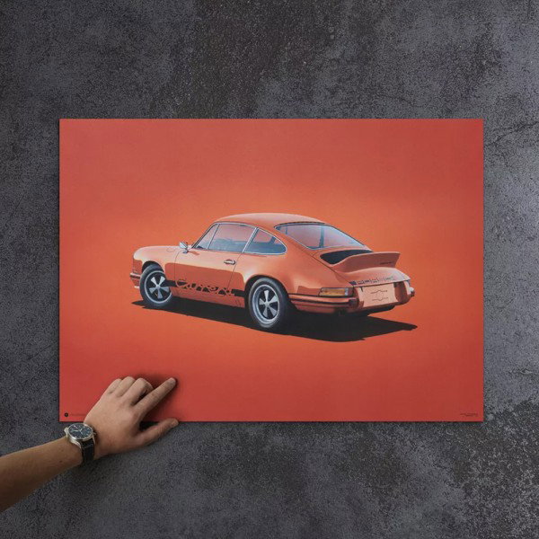 Poster Porsche 911 RS - Tangerine - Colors of Speed