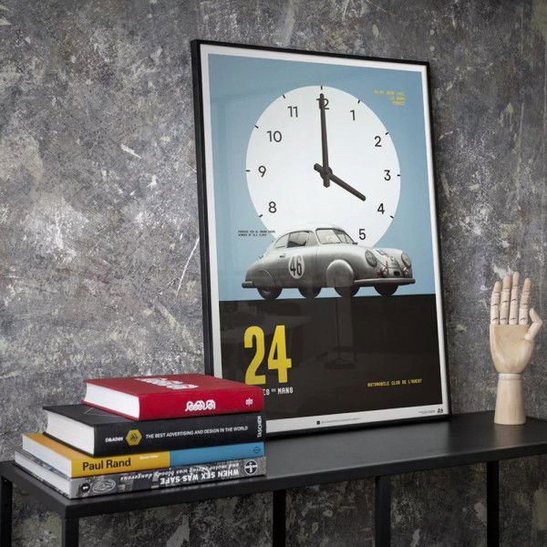 Cartel Porsche Gmund - Plata - 24h Le Mans - 1951