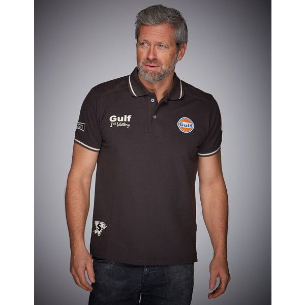 Gulf Vintage Poloshirt anthrazit