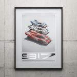 Affiche Porsche 917 - Salzburg & Martini & Gulf - 24h Le Mans