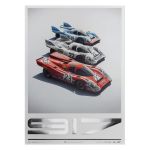 Poster Porsche 917 - Salzburg & Martini & Gulf - 24h Le Mans